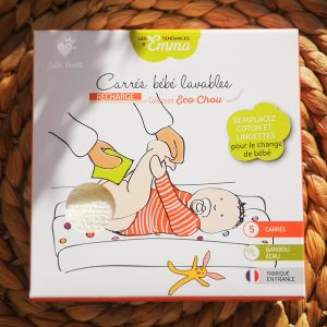 recharge 5 carrés lavables tendaces emma