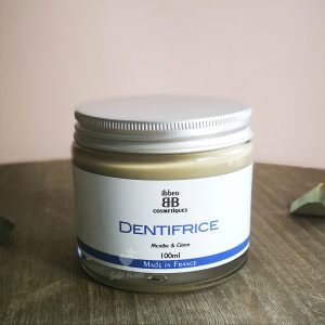 dentifrice argile menthe citron ibbeo cosmétiques pot en verre 100 ml