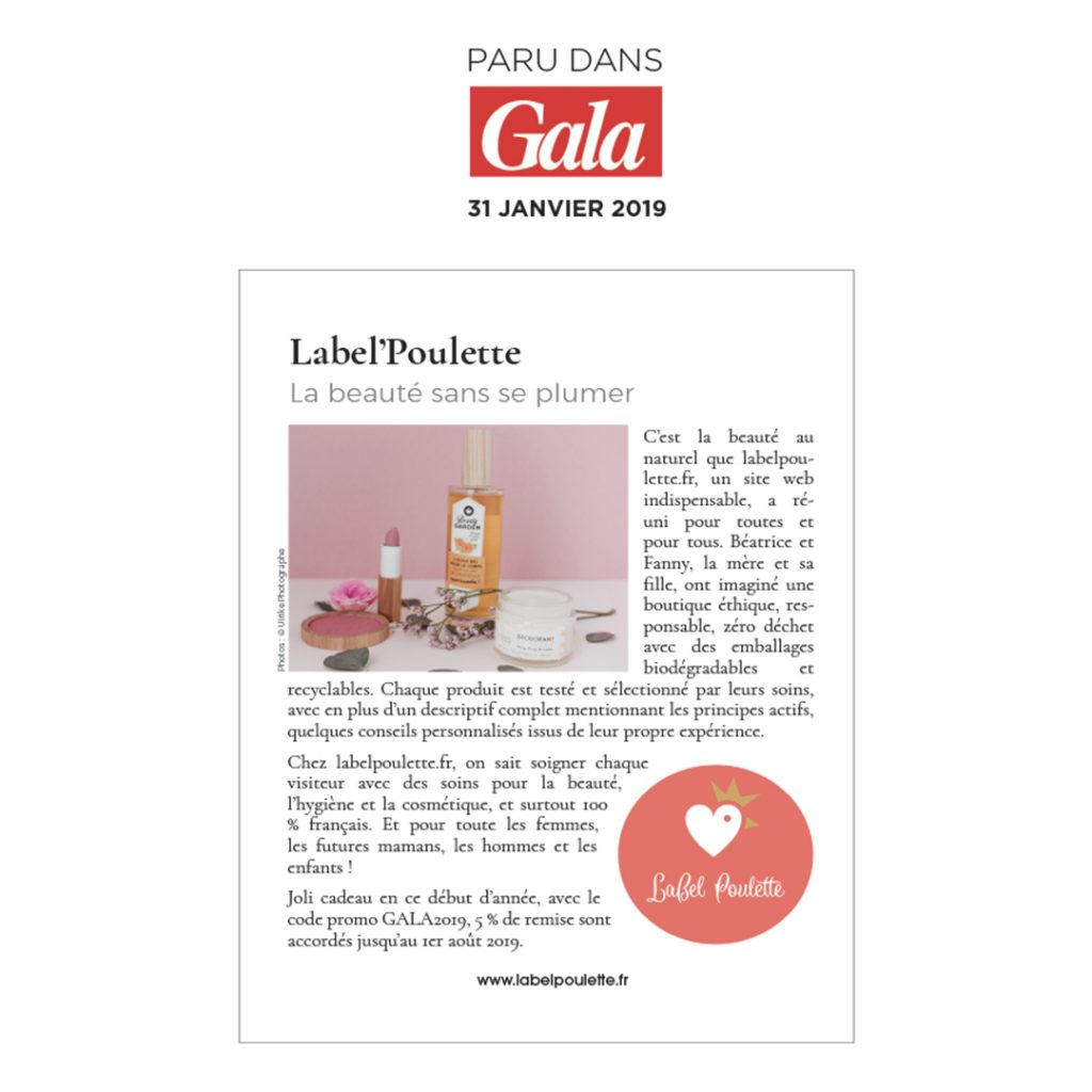 article gala Label'Poulette Tendances 2019