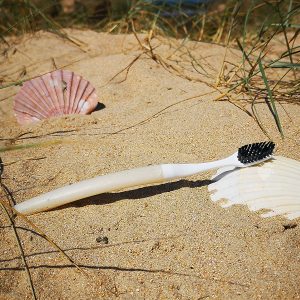 brosse à dents edith souple bioseptyl en coquille st jacques. tete interchangeable