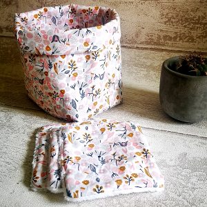 lingette démaquillante lavable et son panier label'poulette