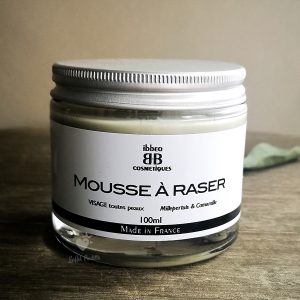 mousse à raser bio Ibbéo Cosmétiques verre consigné