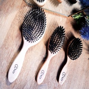brosse à cheveux bois et poils de sanglier 1845